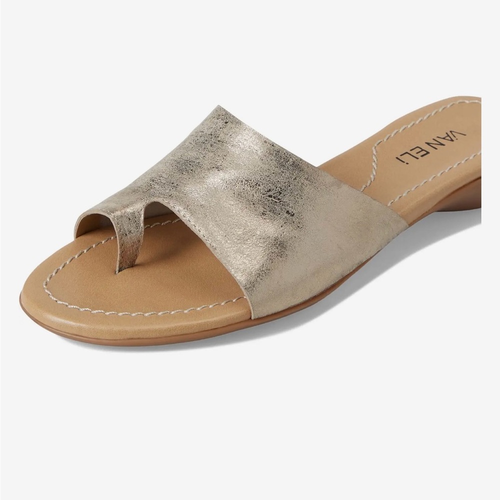 Vaneli Women's Gold Slide Sandals NWT - Picture 3 of 11